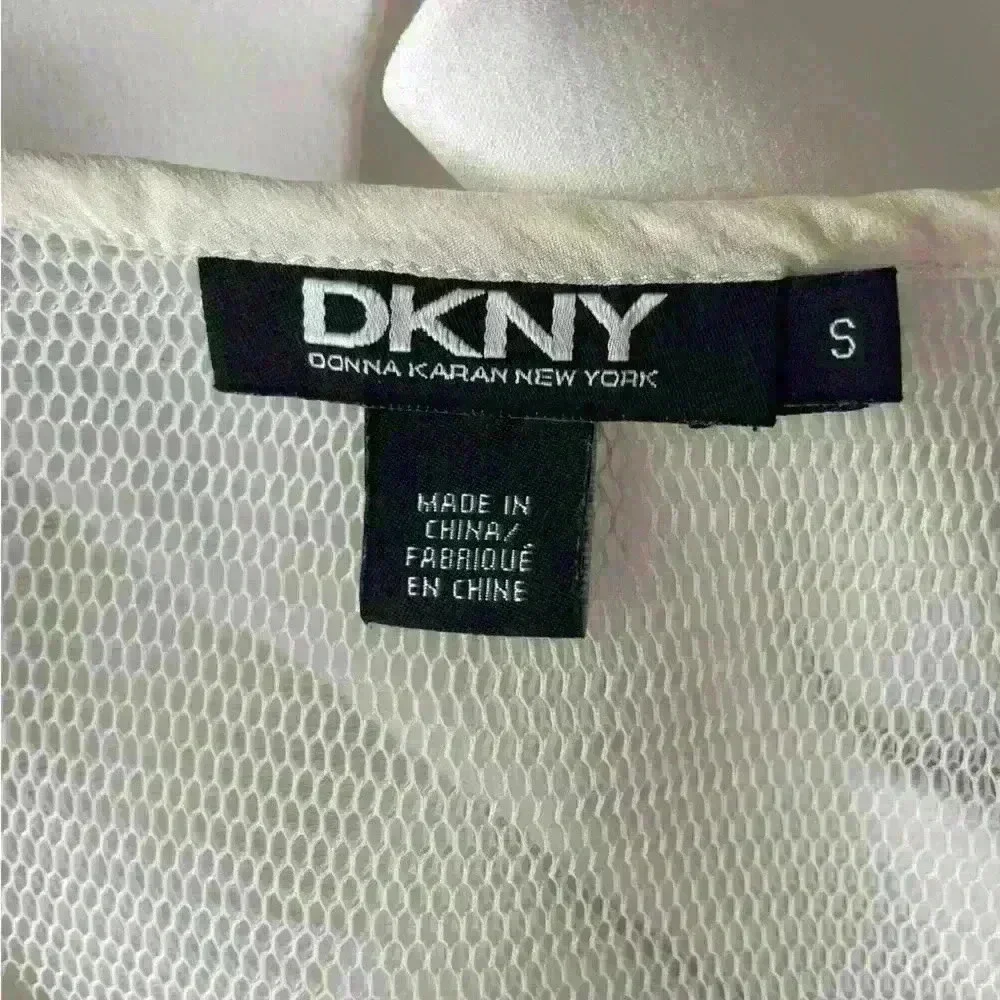DKNY  Mesh Fabric Crew Neck Tee Size S - Picture 4 of 5